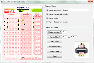 La stampa sulle schedine Better di Lottomatica