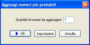 Gestione numeri probabili