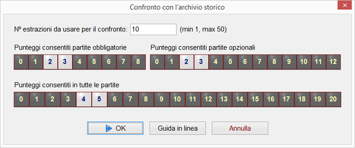 Confronto con l'archivio storico Totocalcio